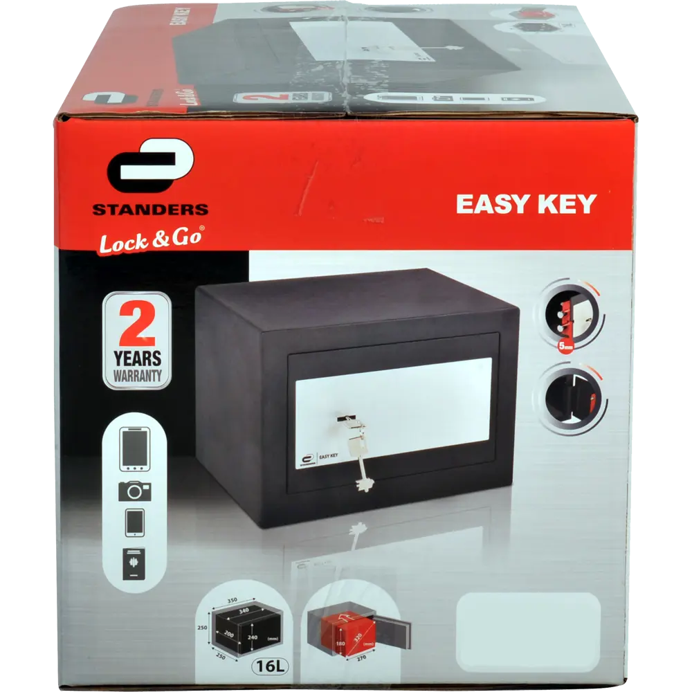 Сейф мебельный Standers N2 с ключевым замком сталь 16 л STLM-2022237 - Вид №9