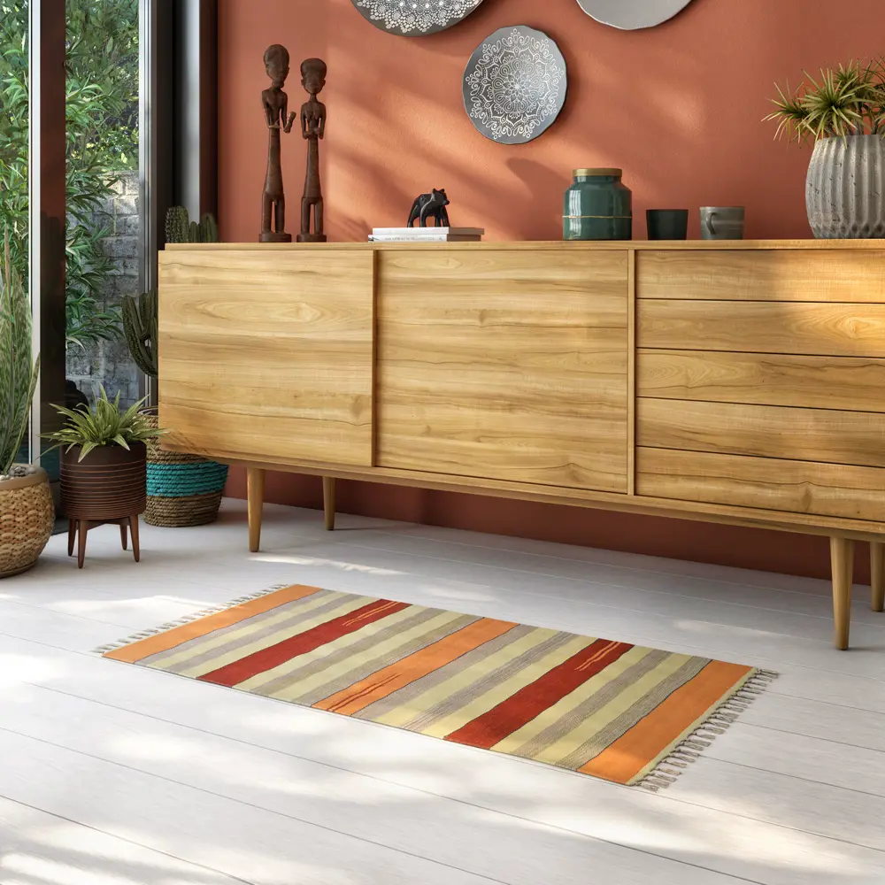 Декоративный хлопковый коврик INSPIRE Naelie 55×100 см в мультиколоре 82481279 STLM-1434323 - Вид №3