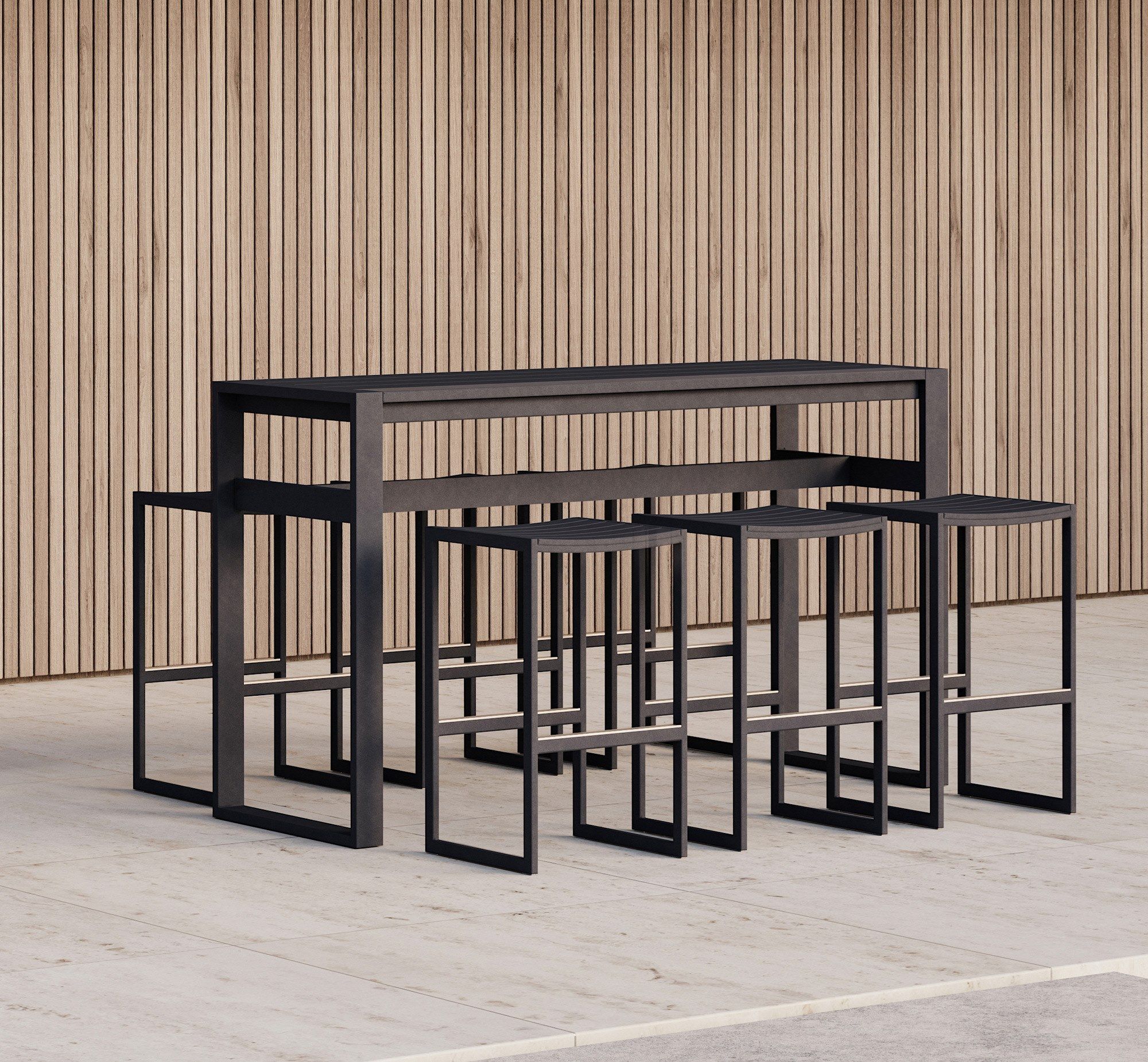 Высокий прямоугольный алюминиевый стол с порошковым покрытием Case Eos ARCH-00082338 - Вид №5