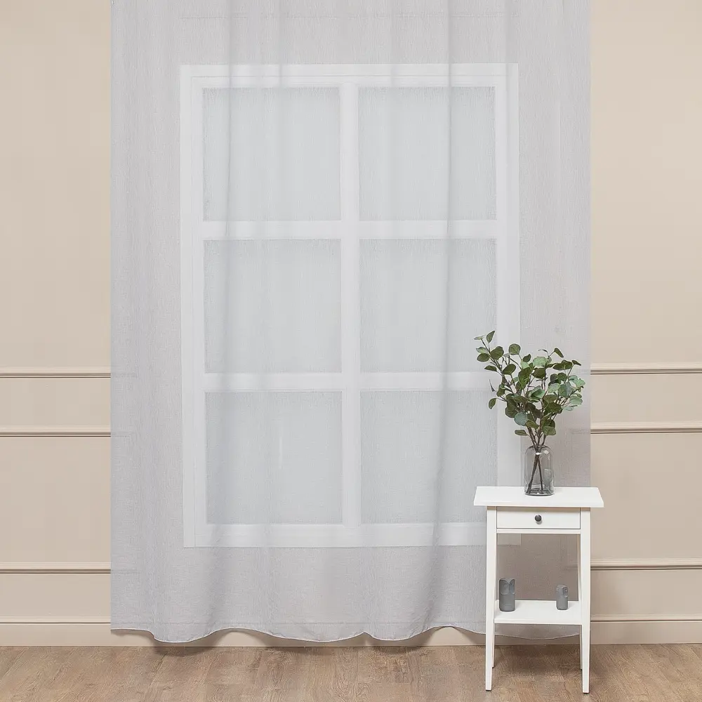 Тюль 1 м/п Фентези лен 280 см цвет серый TEX REPUBLIC STLM-2173777 - Вид №3