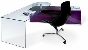 Reflex Стеклянный стол с полками Mirage