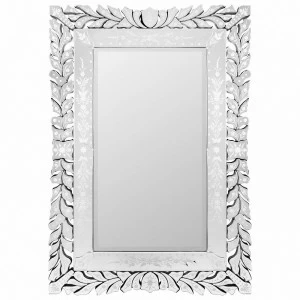 Зеркало венецианское 120х81 см серебряное Domenico ART-ZERKALO ДИЗАЙНЕРСКИЕ 00-3884056 Зеркальный;серебро
