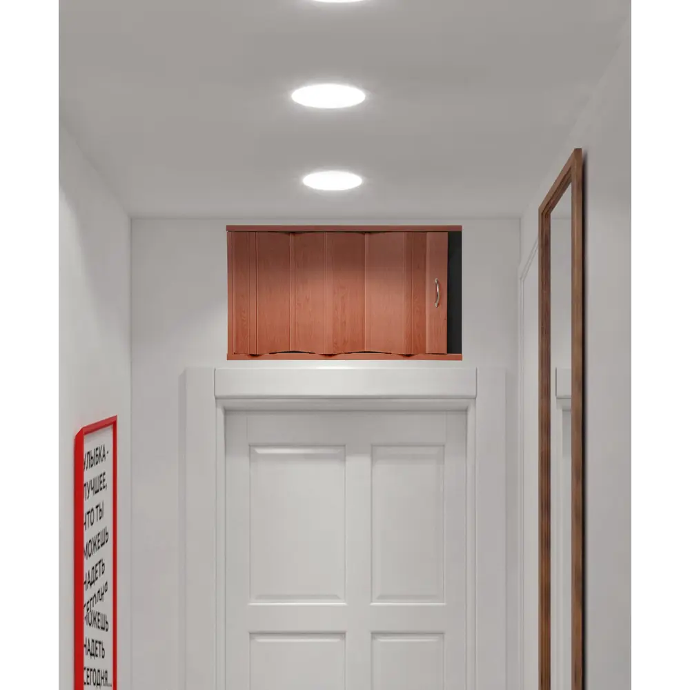 Дверь ПВХ антресольная 50x82 см цвет вишня РЕМСТРОЙПЛАСТ STLM-2199508 - Вид №4