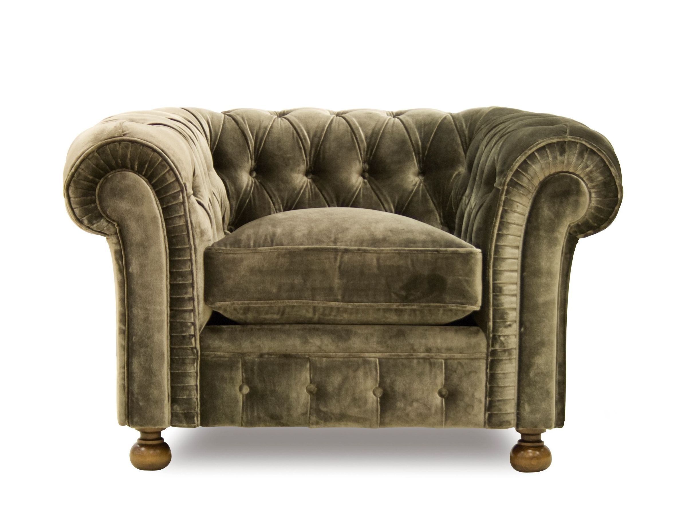 Бархатное кресло с подлокотниками CREARTE COLLECTIONS Chesterfield Classic Origins ARCH-00056955