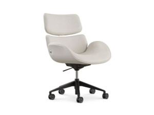 Офисное кресло с регулируемой высотой и кожаными колесами с 5 спицами