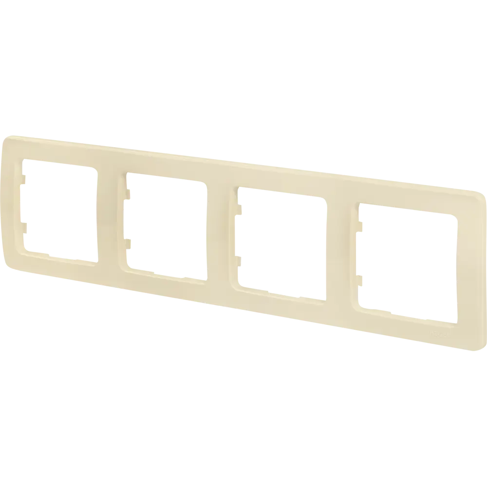 Рамка для розеток и выключателей Hegel Мастер 4 поста цвет слоновая кость STLM-2105438