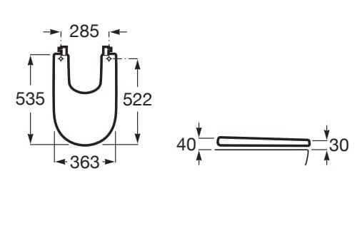 Пластиковая крышка биде с мягким закрытием Roca Meridian ARCH-00125276 - Вид №2