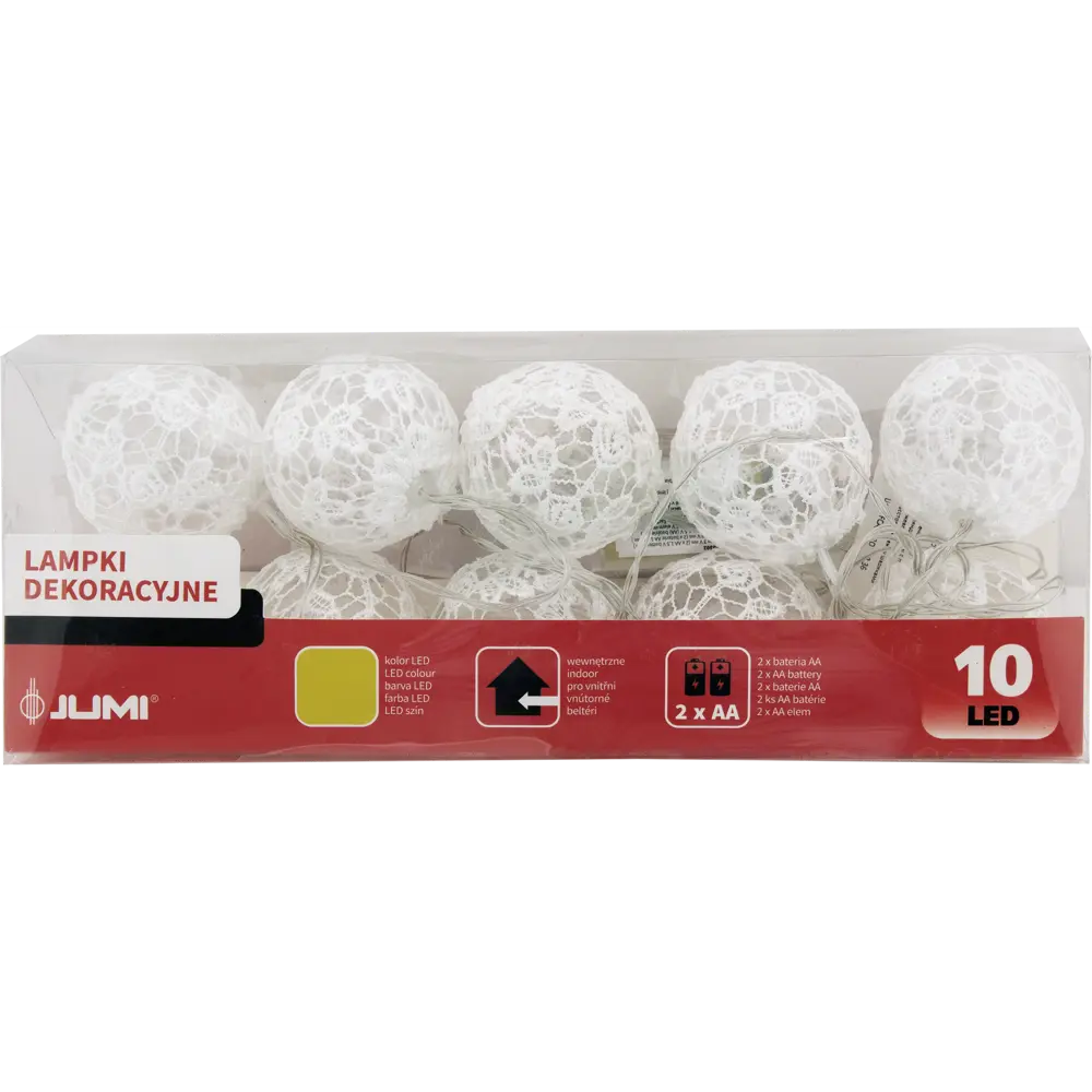 Электрогирлянда комнатная нить «Ажурные шары» 10 LED тёплый белый на батарейках Santreyd STLM-2029138 - Вид №2