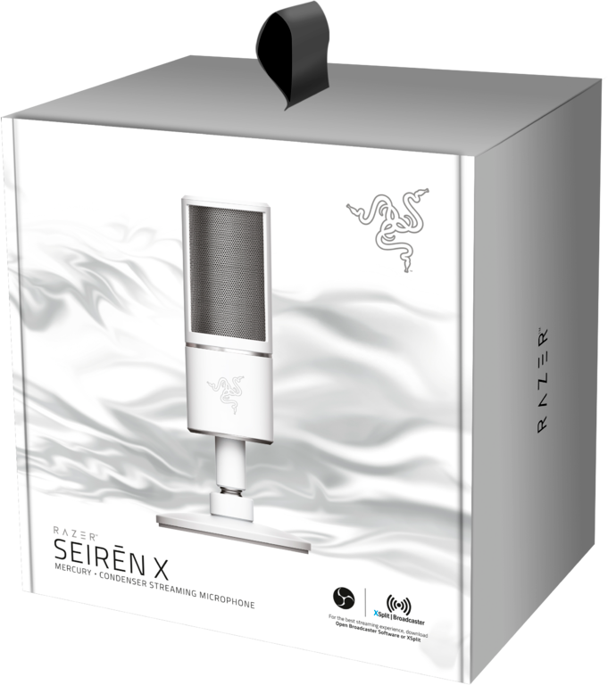 RZ19-02290400-R3M1 seiren x mercury - desktop cardioid condenser microphone - frml packaging Razer Santreyd  - Вид №2