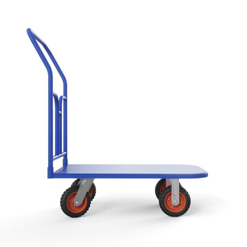 Тележка платформенная ТПТ (г/п 500 кг, 800x500 мм, колеса литая протекторная резина 200 мм) Верстакофф 65-88777 - Вид №1