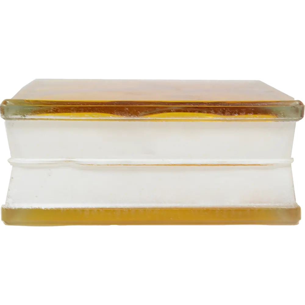 Стеклоблок Волна цвет ярко-медовый полуматовый VITRABLOCK STLM-2038209 - Вид №2