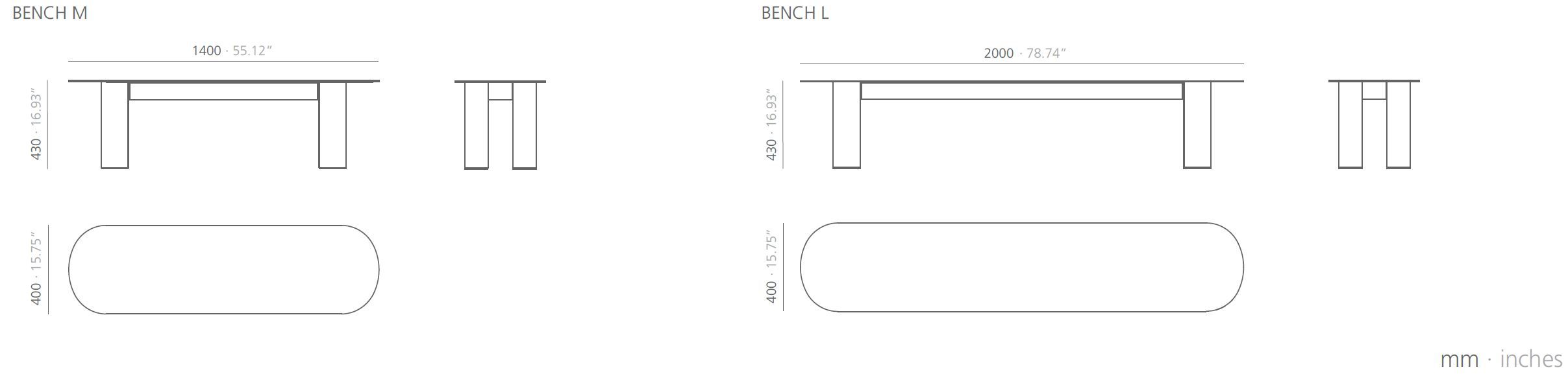 Алюминиевая скамья Systemtronic Croma ARCH-00073299 - Вид №3