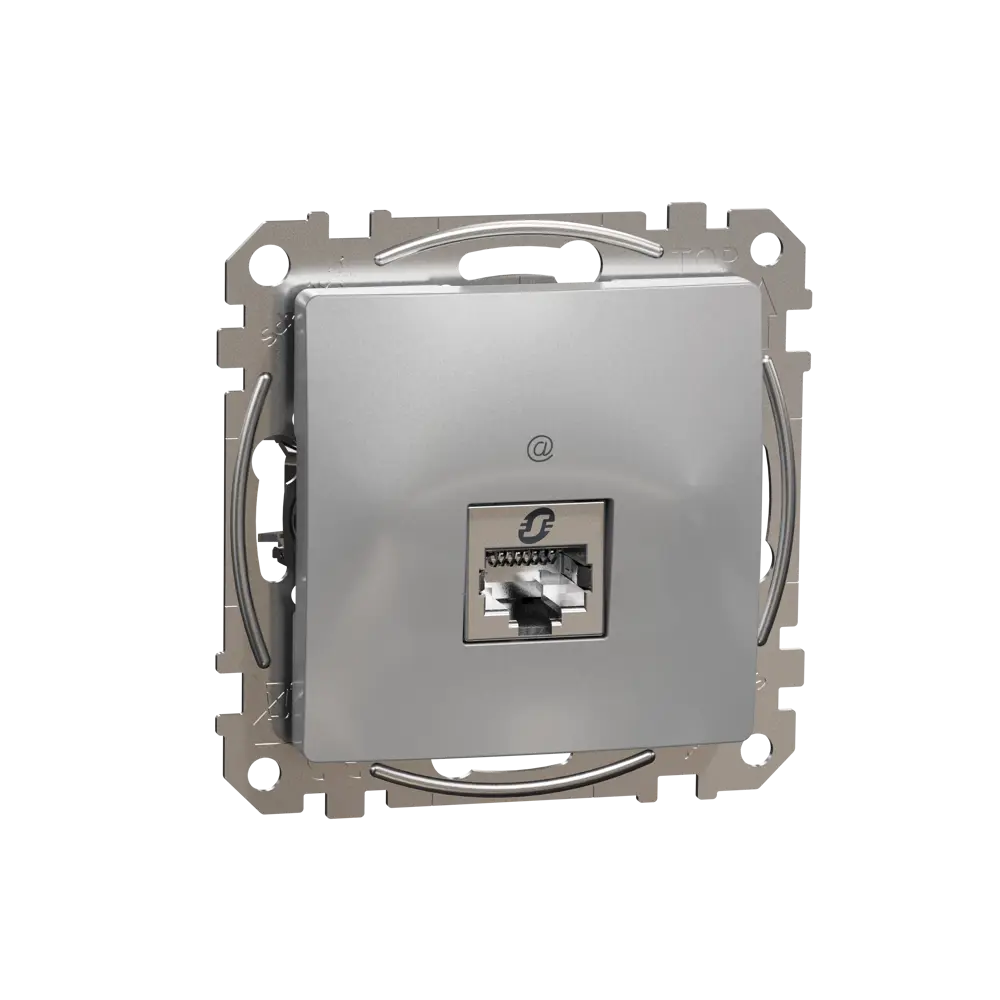 Розетка компьютерная встраиваемая Systeme Electric Sedna Design RJ45 cat 5E, цвет алюминий STLM-2023215 - Вид №1