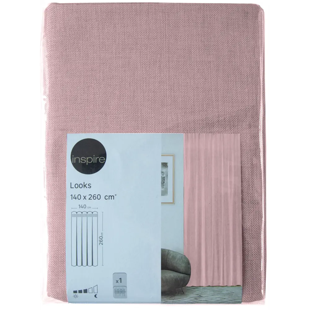 Штора на ленте Seasons Looks 140х260 см Havana5 цвет розовый STLM-2113845 - Вид №6