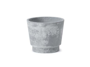 Круглый садовый горшок ручной работы из бетона