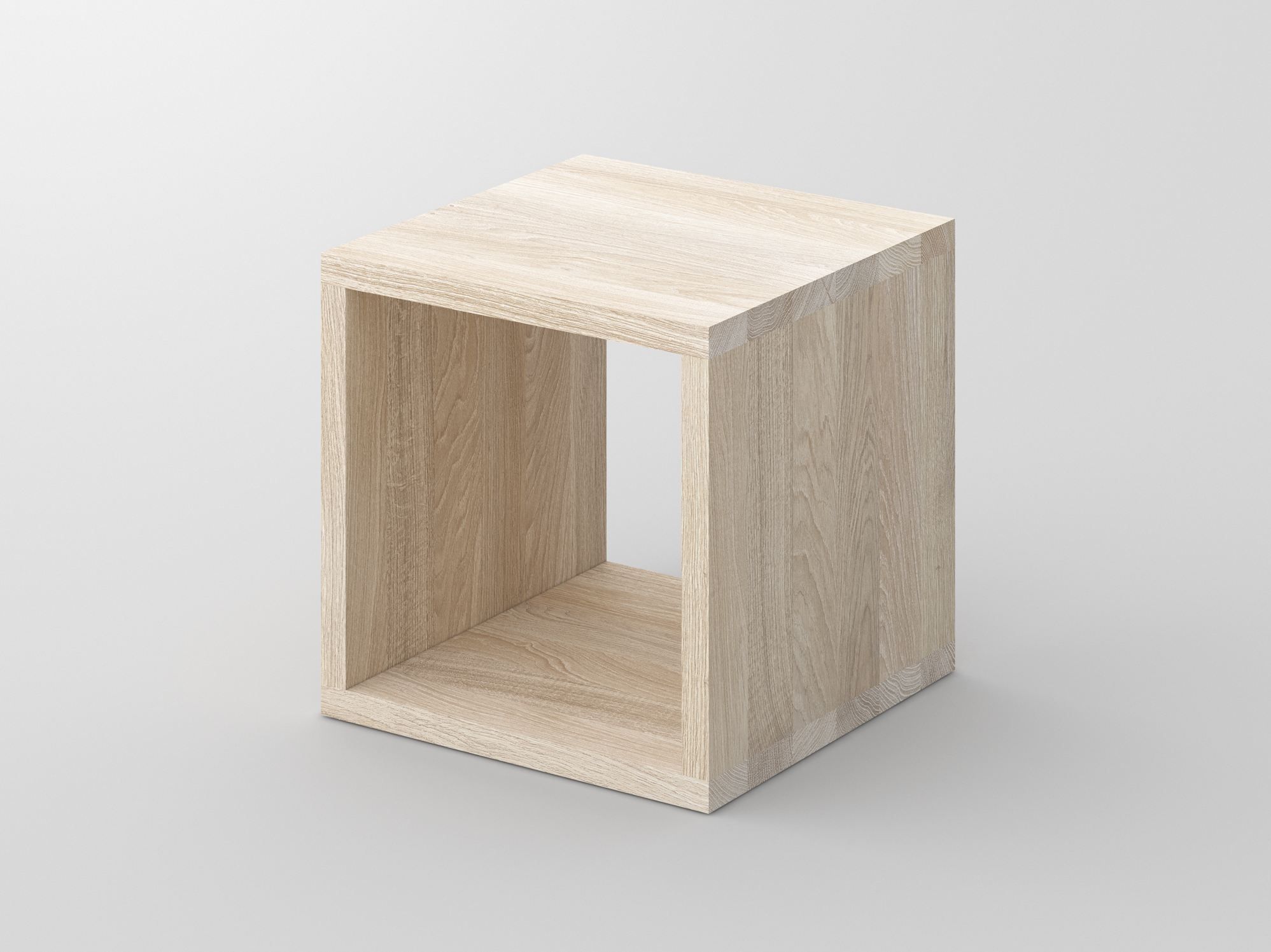 Низкий квадратный журнальный столик из массива дерева с журнальной стойкой Vitamin Design Mena ARCH-00067159