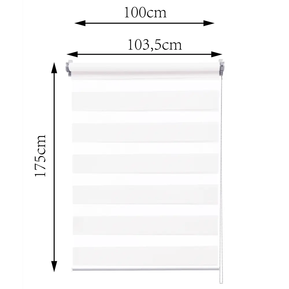 Штора рулонная день-ночь Inspire Siberia 100x175 см белая White 0 STLM-2172025 - Вид №8