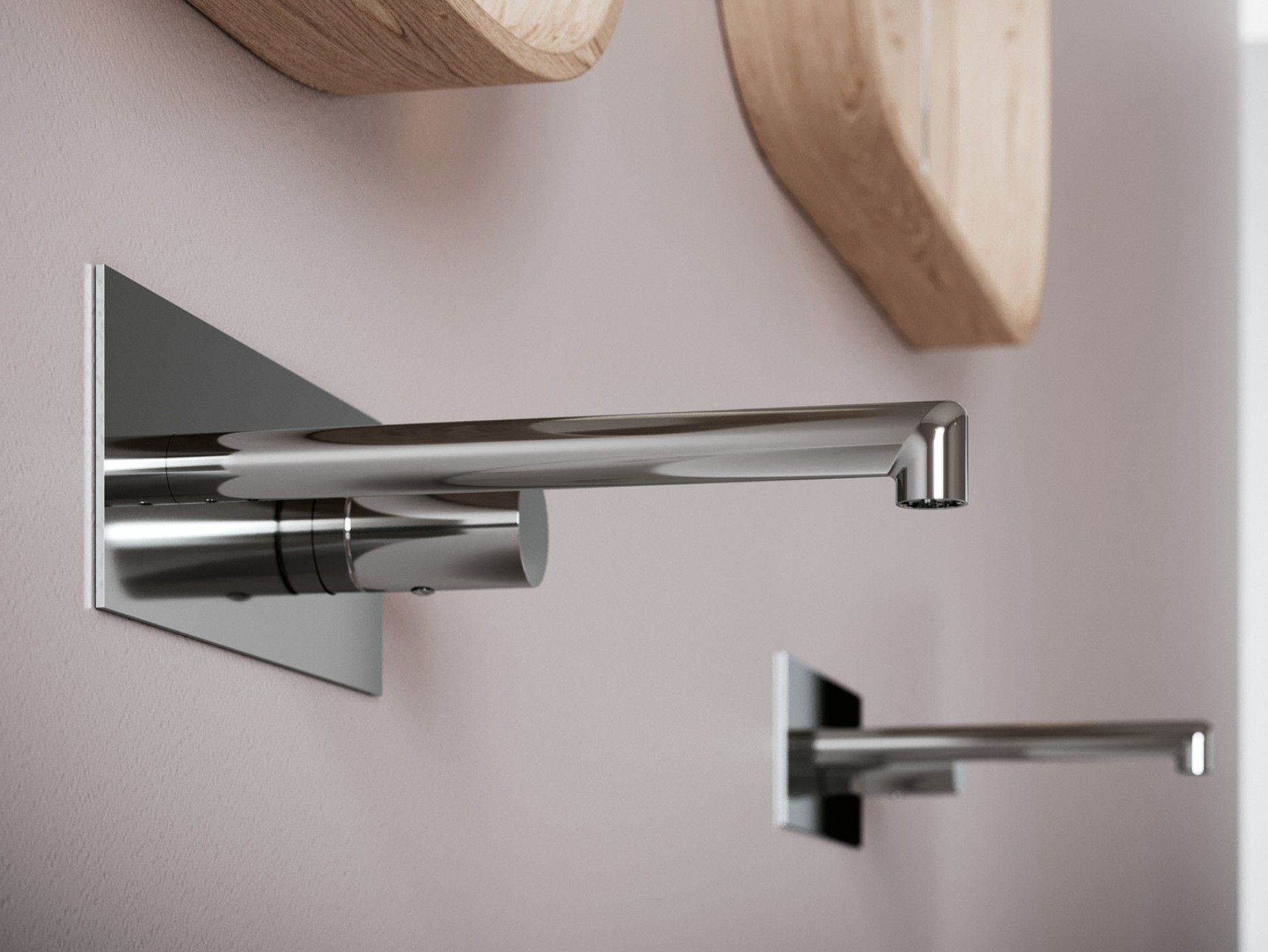 Латунный настенный смеситель для раковины с пластиной Rubinetterie Treemme T30 ARCH-00037847 - Вид №1