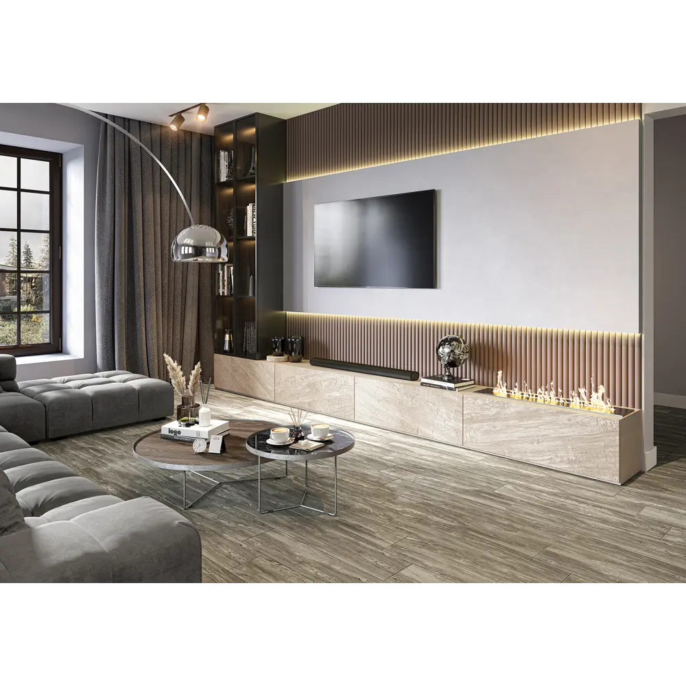 Керамогранит Alma Ceramica Wonderwood 20x90 см 1.44 м² матовый цвет коричневый STLM-2061043 - Вид №6