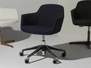 Manerba Регулируемое по высоте вращающееся офисное кресло на колесиках Vogue U174f06