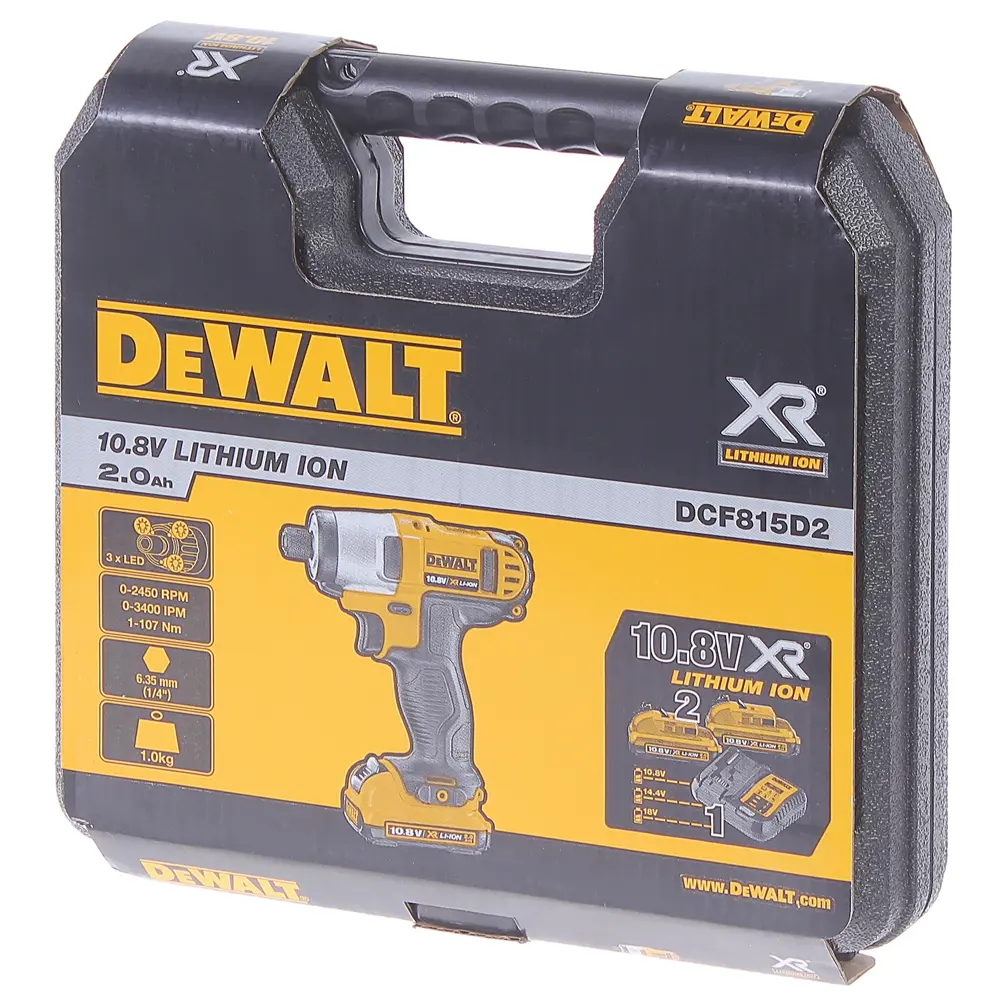 Винтовёрт аккумуляторный ударный DeWalt DCF815D2, 10.8 В Li-ion 2x2 Ач, 107 Нм STLM-2003105 - Вид №4