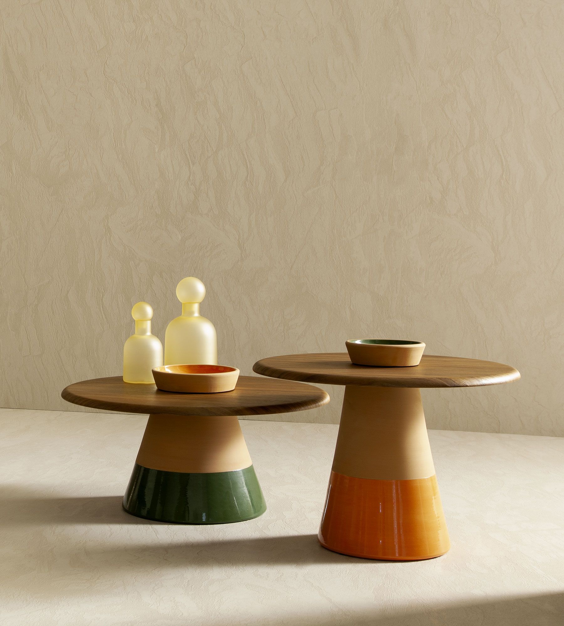 Журнальный столик из глины с деревянной столешницей Morica Design Высокая мода ARCH-00129625 - Вид №6