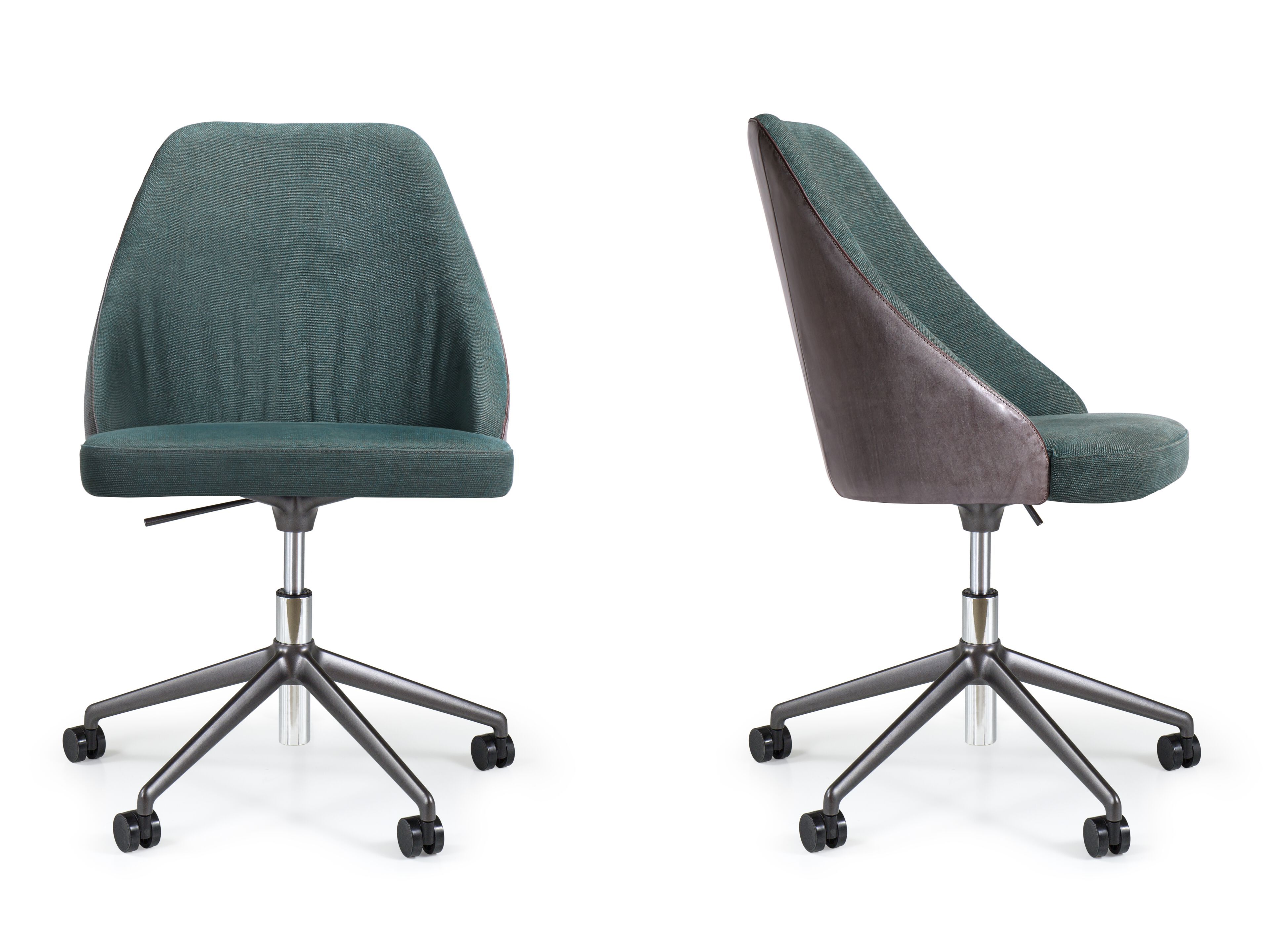 5-спицевое вращающееся офисное кресло с тканевыми колесами Borzalino Neil ARCH-00032930 - Вид №1