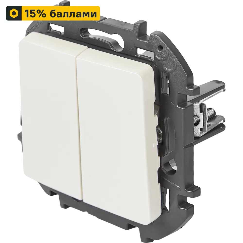 LEXMAN LILIAN — двухклавишный выключатель скрытого монтажа в жемчужном исполнении 86761698 STLM-1105728