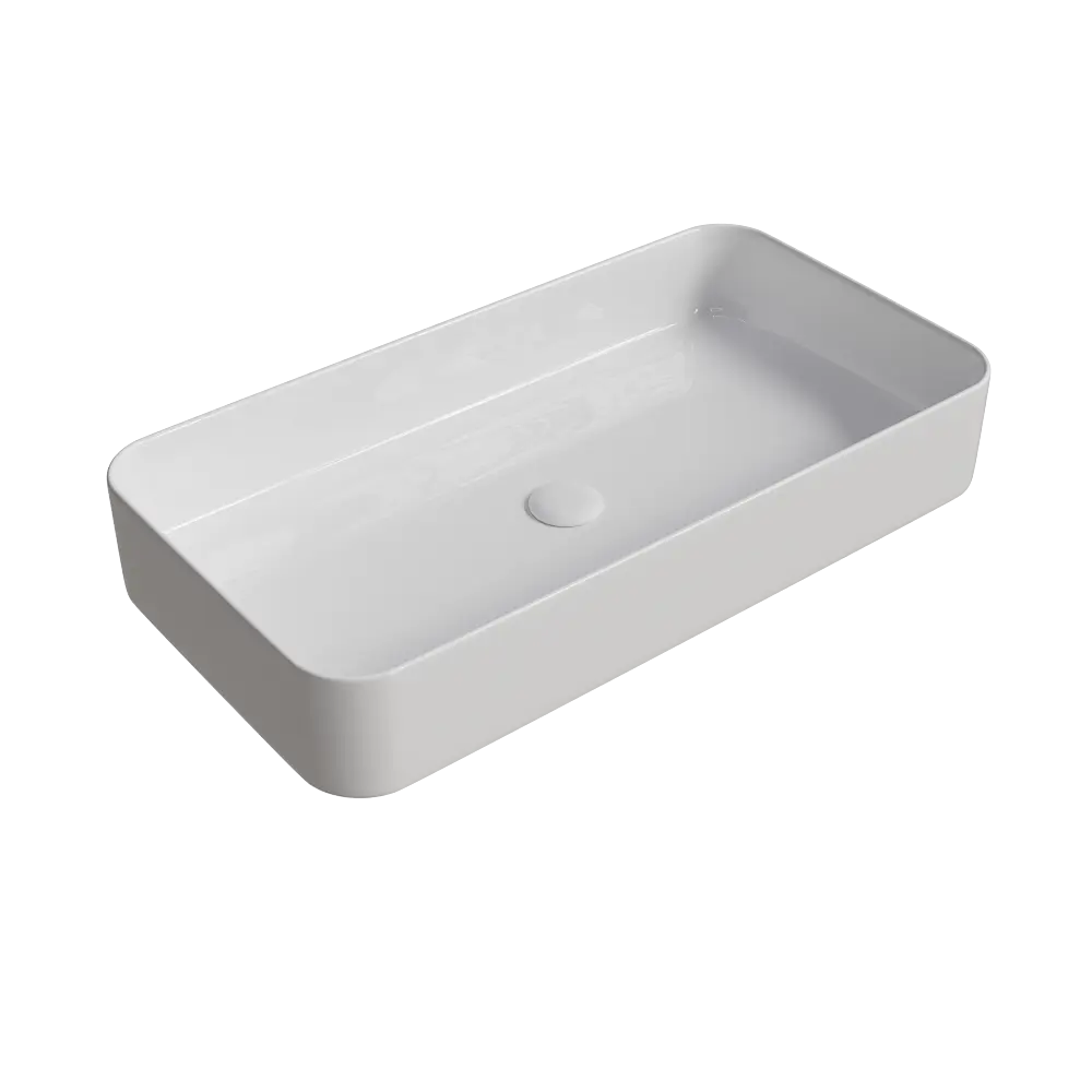 Раковина Slim Square 70 накладная на столешницу 71x37 см 89316155 STLM-2078644 Santreyd