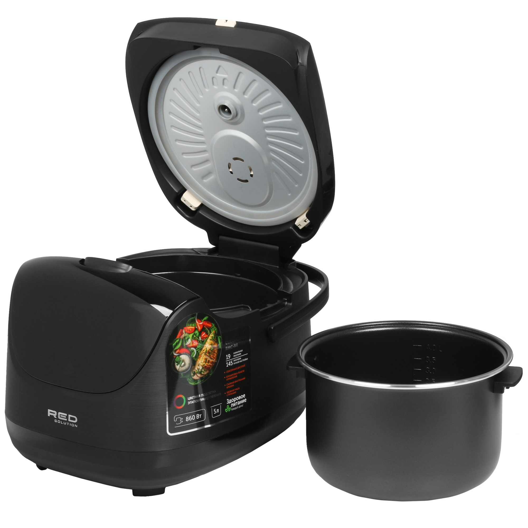 9052319 Мультиварка RED SOLUTION COLORSENSE RMC-88 черный STDN-0062707 - Вид №6