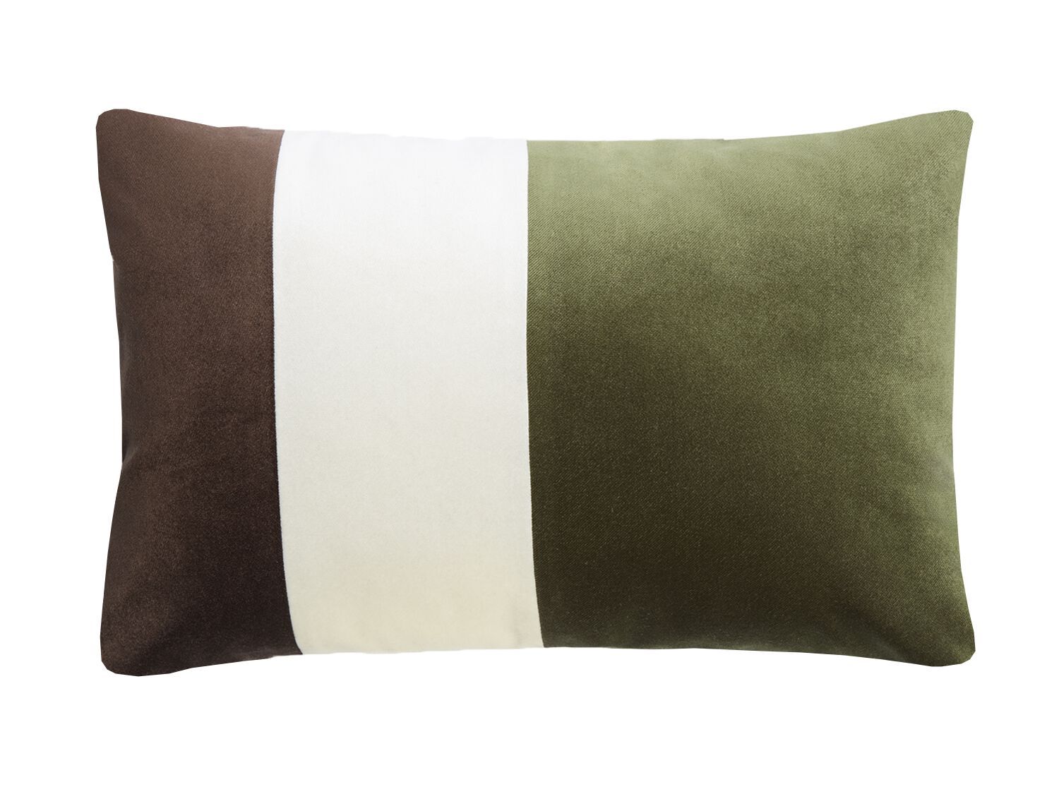 Бархатная прямоугольная полосатая подушка LO DECOR TRIPLE VELVET ARCH-00090888 - Вид №2