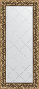 BY 4055 Зеркало с гравировкой в багетной раме - фреска 84 mm EVOFORM Exclusive-G