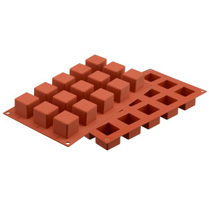 26.105.00.0065 Форма для приготовления пирожных cube 3,5 х 3,5 см силиконовая Silikomart