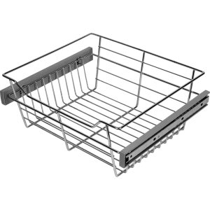 Корзина для шкафа с выдвижным механизмом Spaceo 41.2-41.8x30x15 см металл цвет серебро 13664930 STLM-2185199