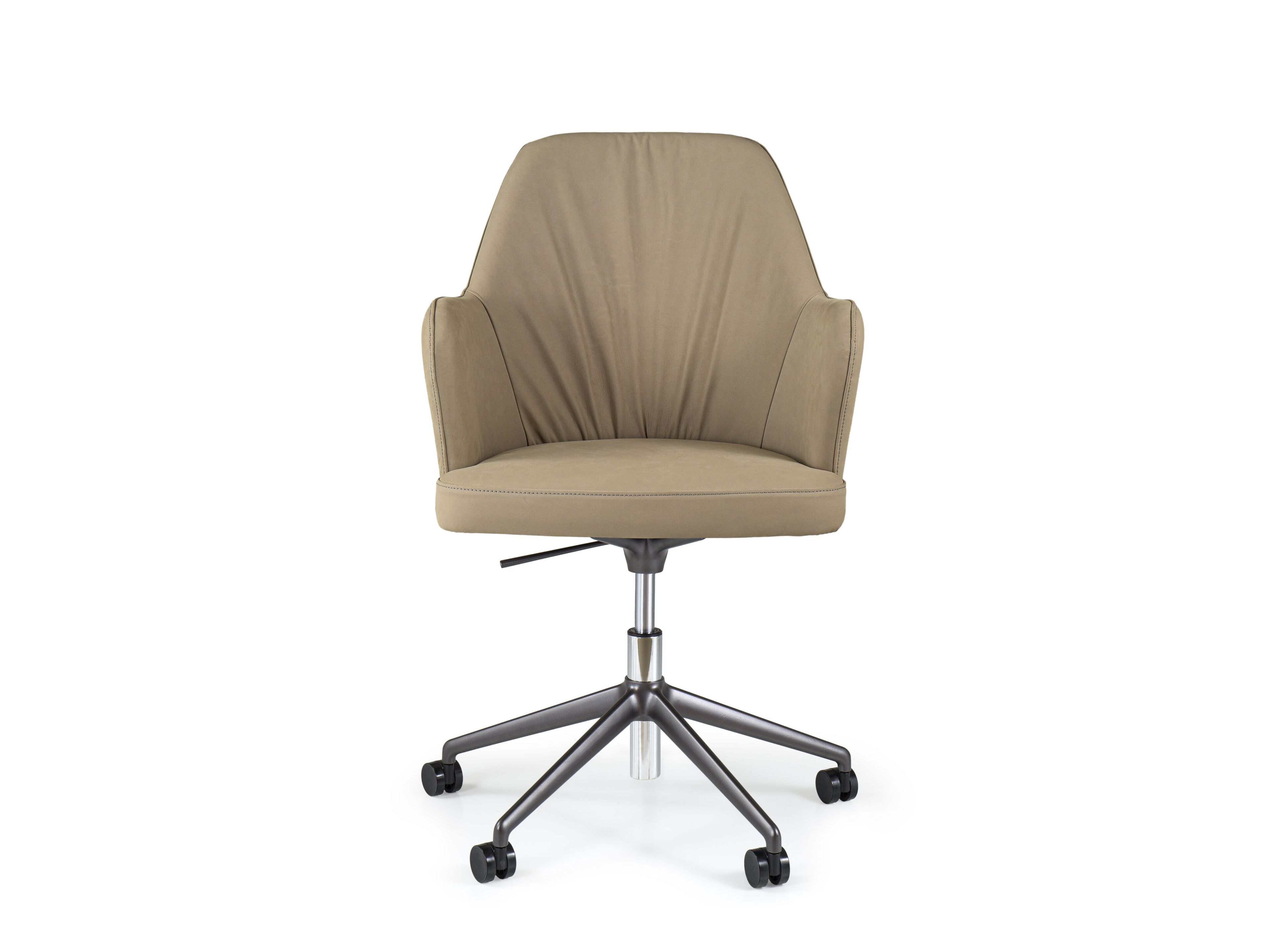 5-спицевое кожаное вращающееся офисное кресло с колесами Borzalino ARCH-00151405 - Вид №7