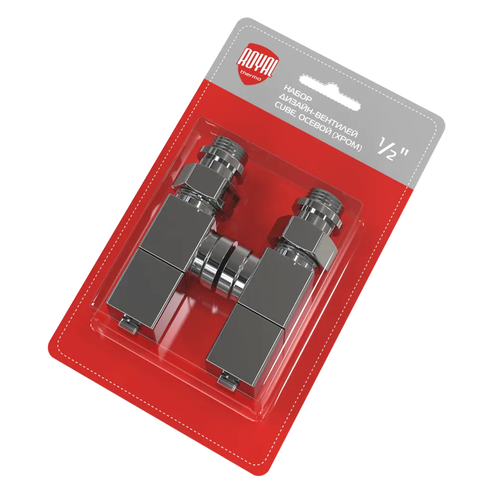 Комплект регулирующих вентилей для радиатора прямой Royal Thermo Cube 1/2" латунь STLM-2122526 - Вид №1