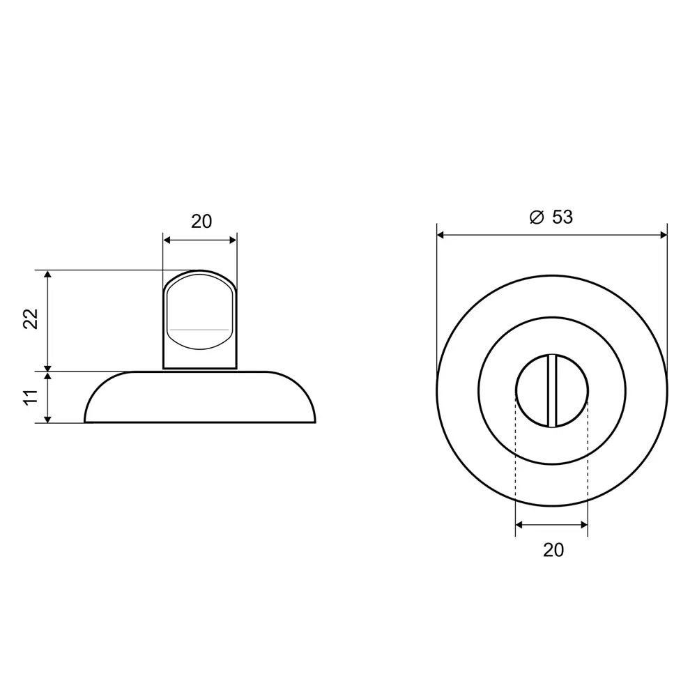 Накладка фиксатор Фабрика Замков A 100 BK PC алюминий цвет матовый хром STLM-2084405 - Вид №3