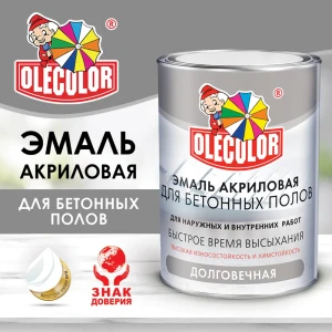 Эмаль акриловая OLECOLOR 4300007705 цвет белый 3.5 кг