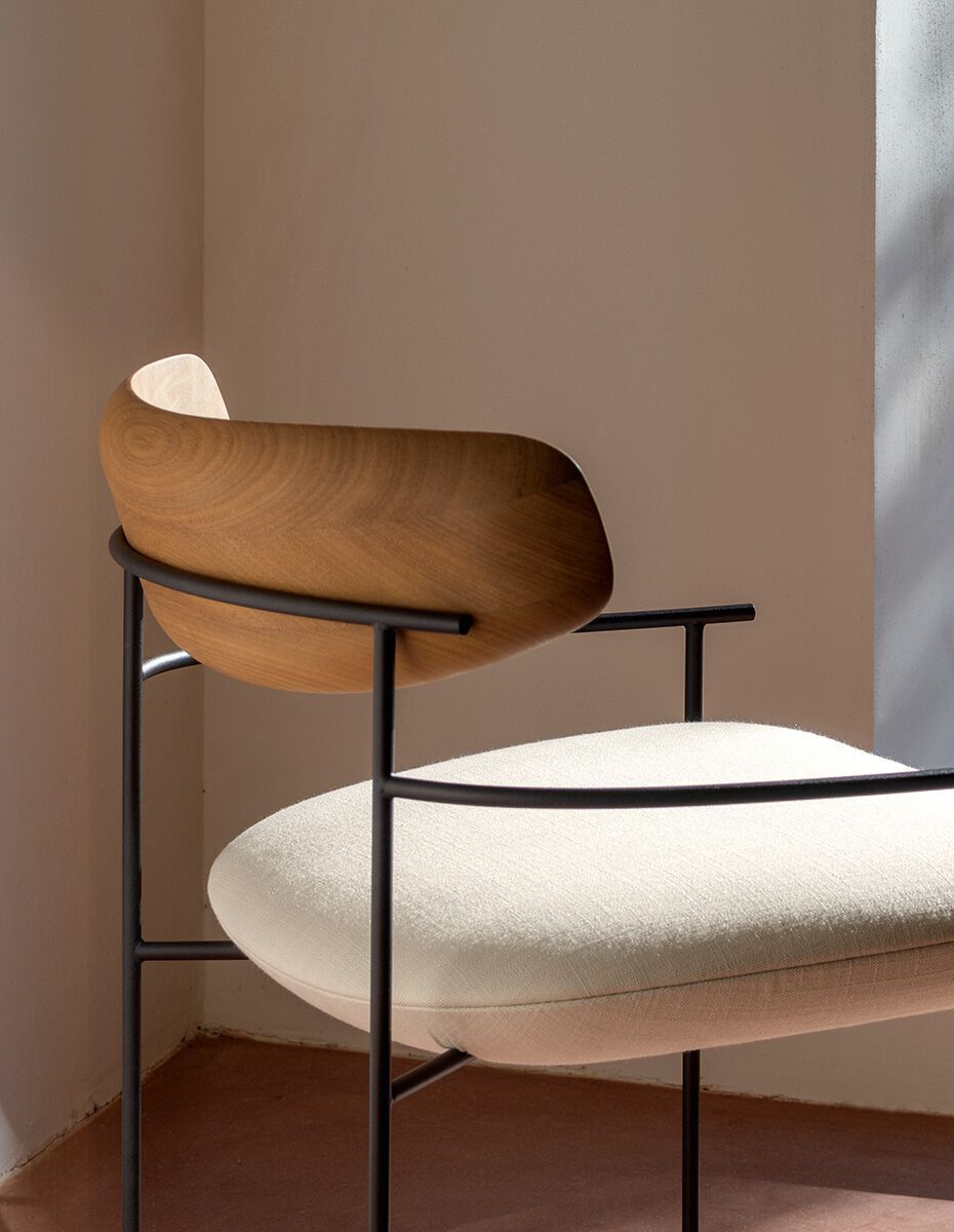 Садовое кресло с металлическим каркасом и тканевым сиденьем Potocco Keel ARCH-00025347 - Вид №1