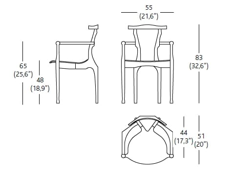Штабелируемый стул из ясеня с подлокотниками BD Barcelona Гаулино ARCH-00143962 - Вид №44