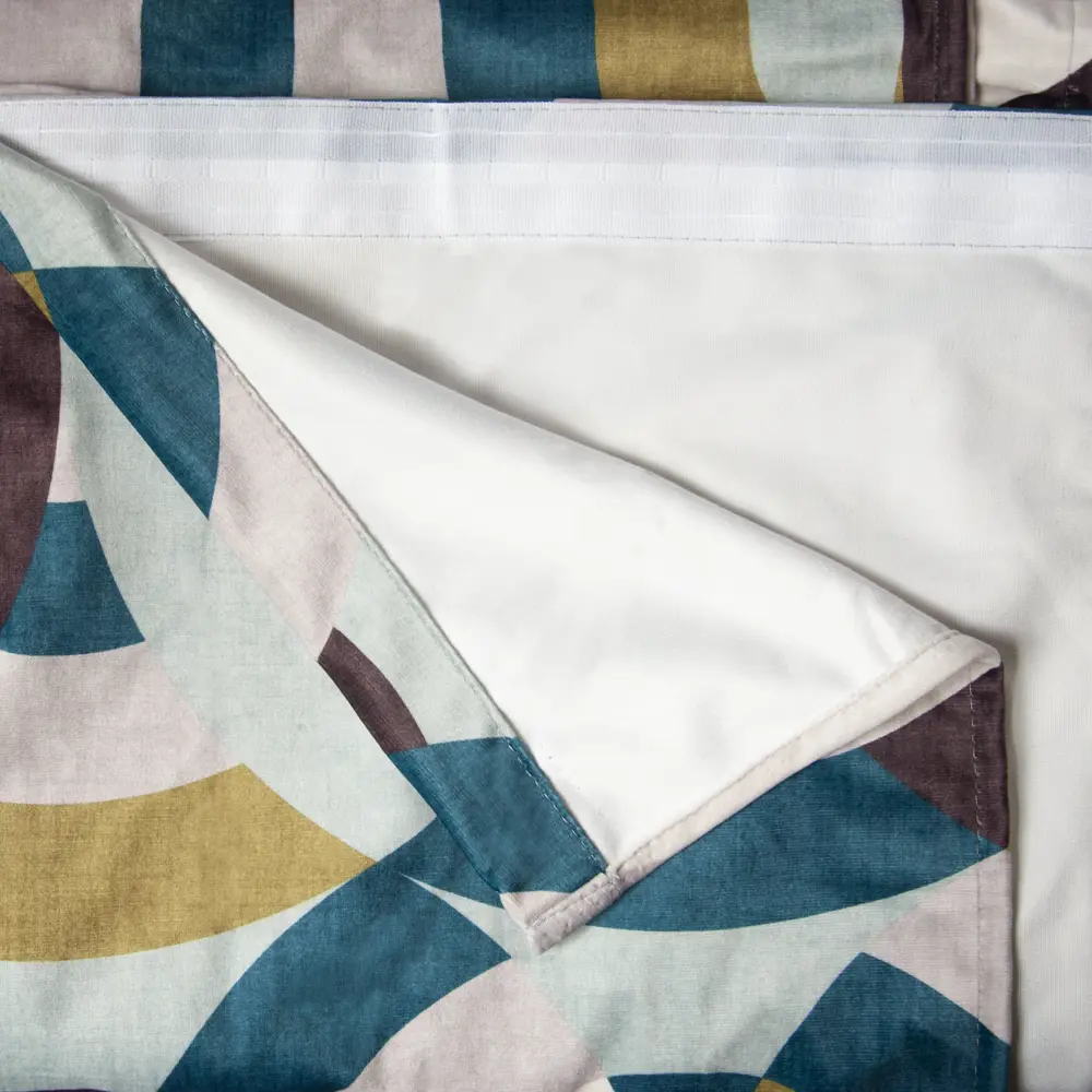 Штора на ленте Цветные волны 140x280 см цвет бирюзовый SEASONS STLM-2210078 - Вид №1