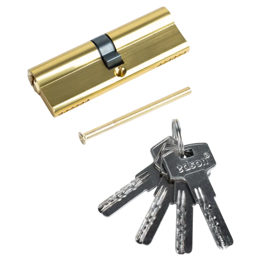 Цилиндр EDS-CYL 45x45 мм ключ/ключ цвет латунь EDSON STLM-2074238 - Вид №2