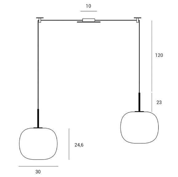 Регулируемый подвесной светильник из опалового стекла Miloox ARCH-00088954 - Вид №2