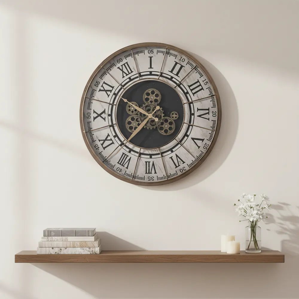 Часы настенные Dream River Рим Шестеренки круглые металл цвет бронза бесшумные ø57 см STLM-2132118 - Вид №4