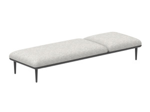 Садовая кровать с откидной спинкой из ткани