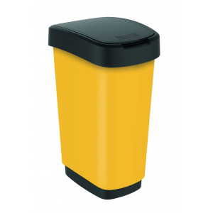 1167610649 ROTHO Rotho контейнер для раздельного сбора мусора Swing TWIST PREMIUM 25 л 50 л с откидной плавающей крышкой цвет желтый 25 л. Желтый