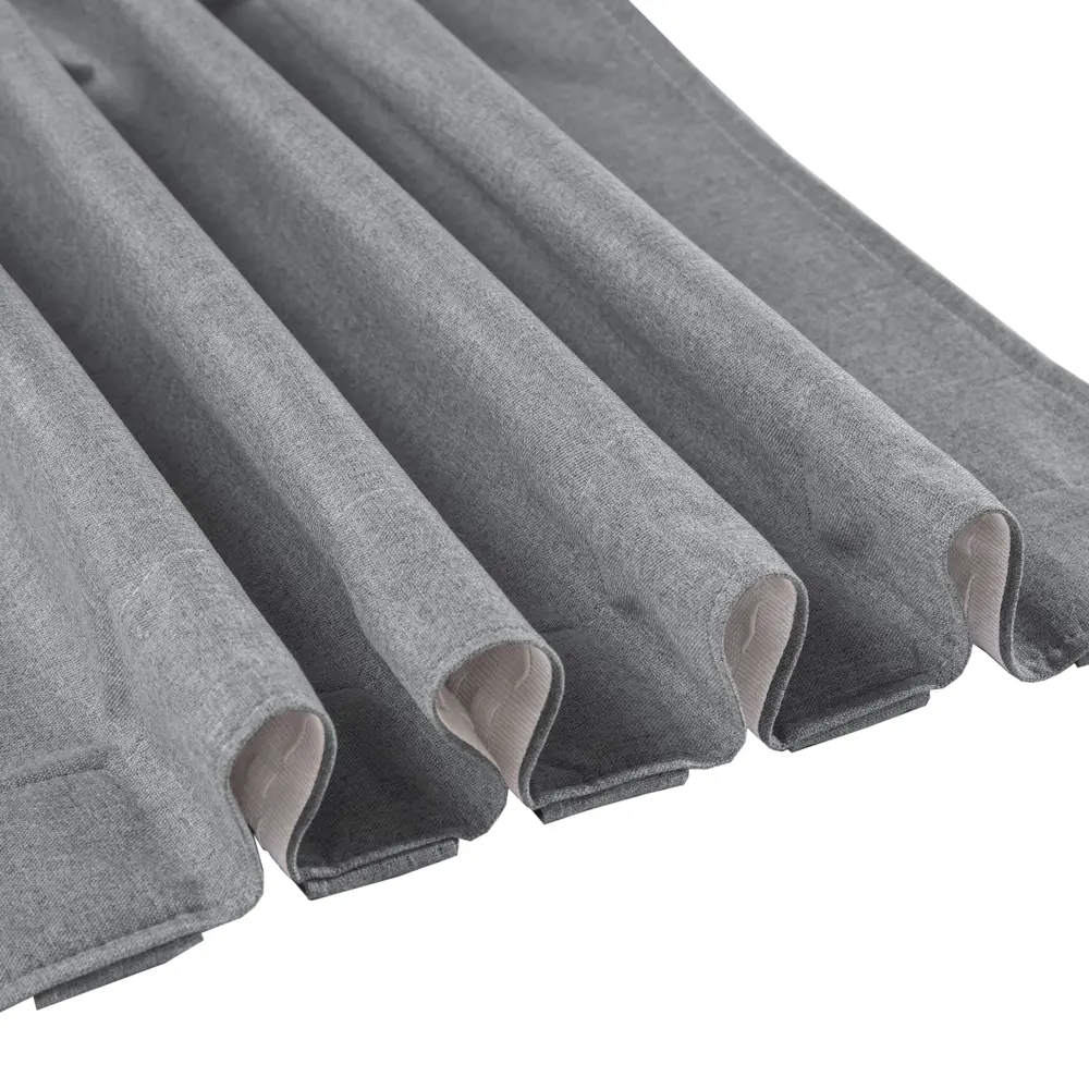 Штора на ленте Ника 200x270 см цвет темно-серый СТОЛИЦА ТЕКСТИЛЯ STLM-2057156 - Вид №5