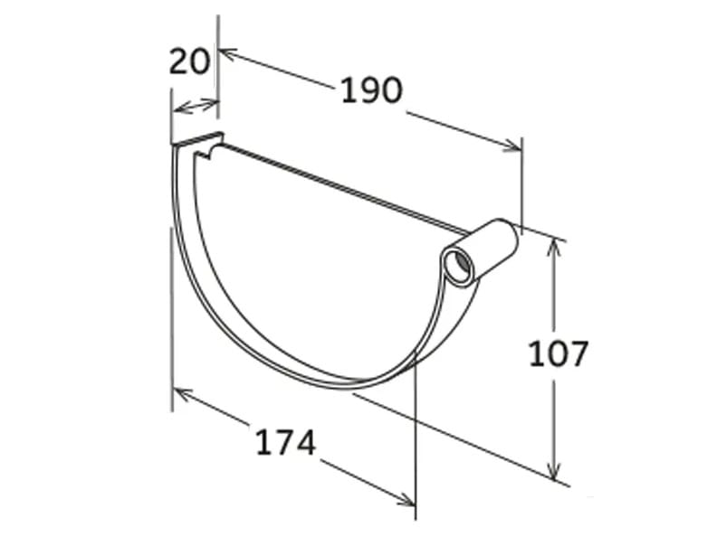 Соединительная головка с водосточной трубой 133 First Corporation First Plast ARCH-00020662 - Вид №2