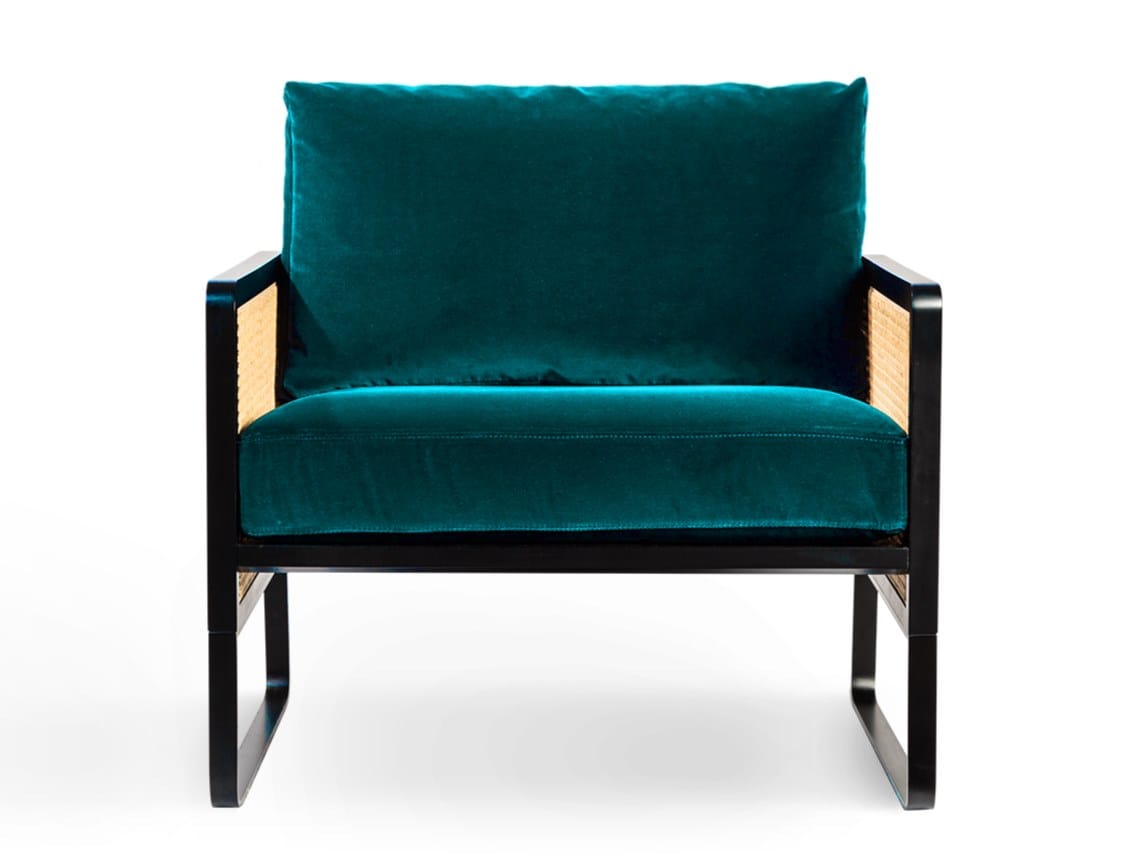 Винтажное стильное бархатное съемное мягкое кресло RED EDITION плетеная ARCH-00037426 - Вид №1