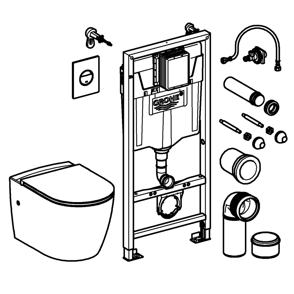 Комплект инсталляция и унитаз Grohe Start Loop Сет Solido3: 5 в 1 STLM-2057126 - Вид №2